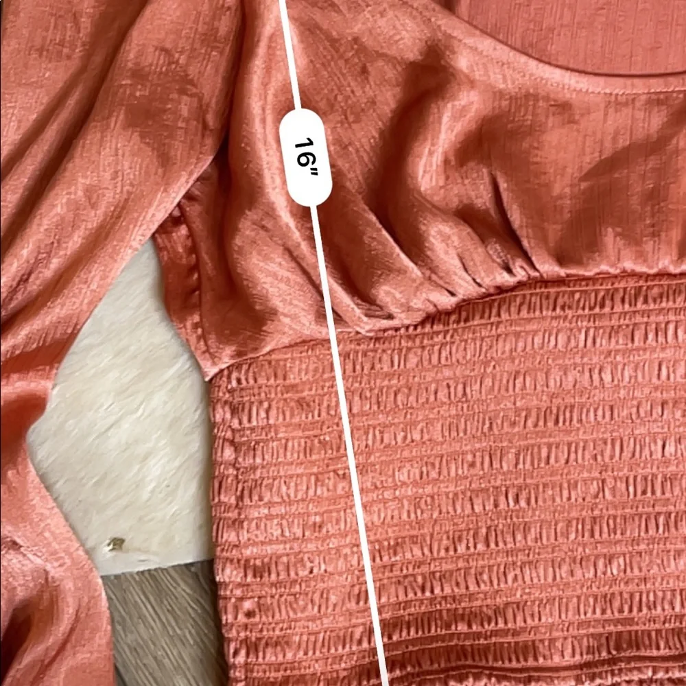 Free people Santiago pink cinnamon satin blouse - Picture 5 of 5